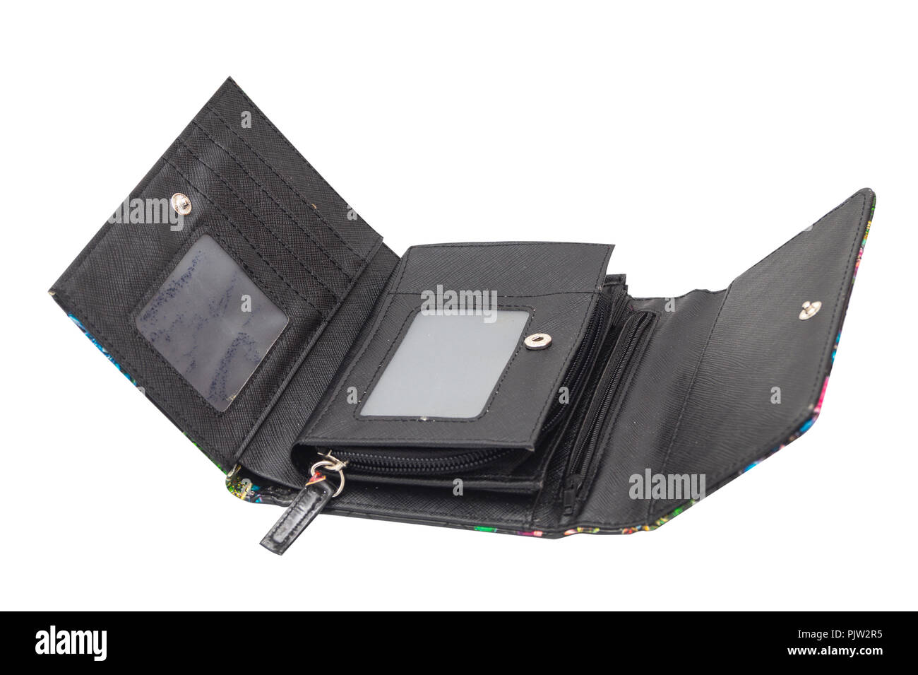 Brieftasche auf weißem Hintergrund, isolierte Subjekt, Photo Studio Stockfoto