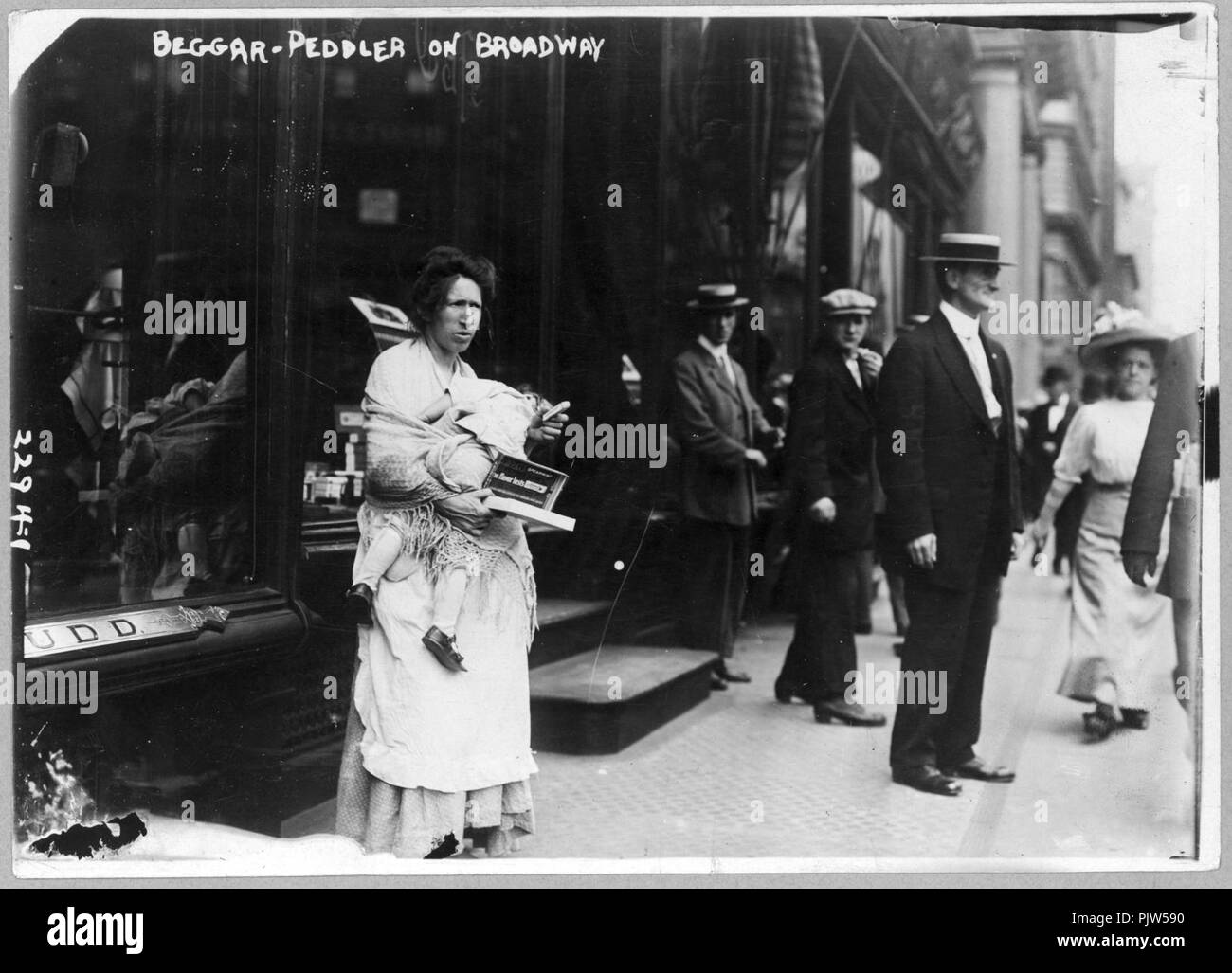 Bettler - Hausierer am Broadway Stockfoto
