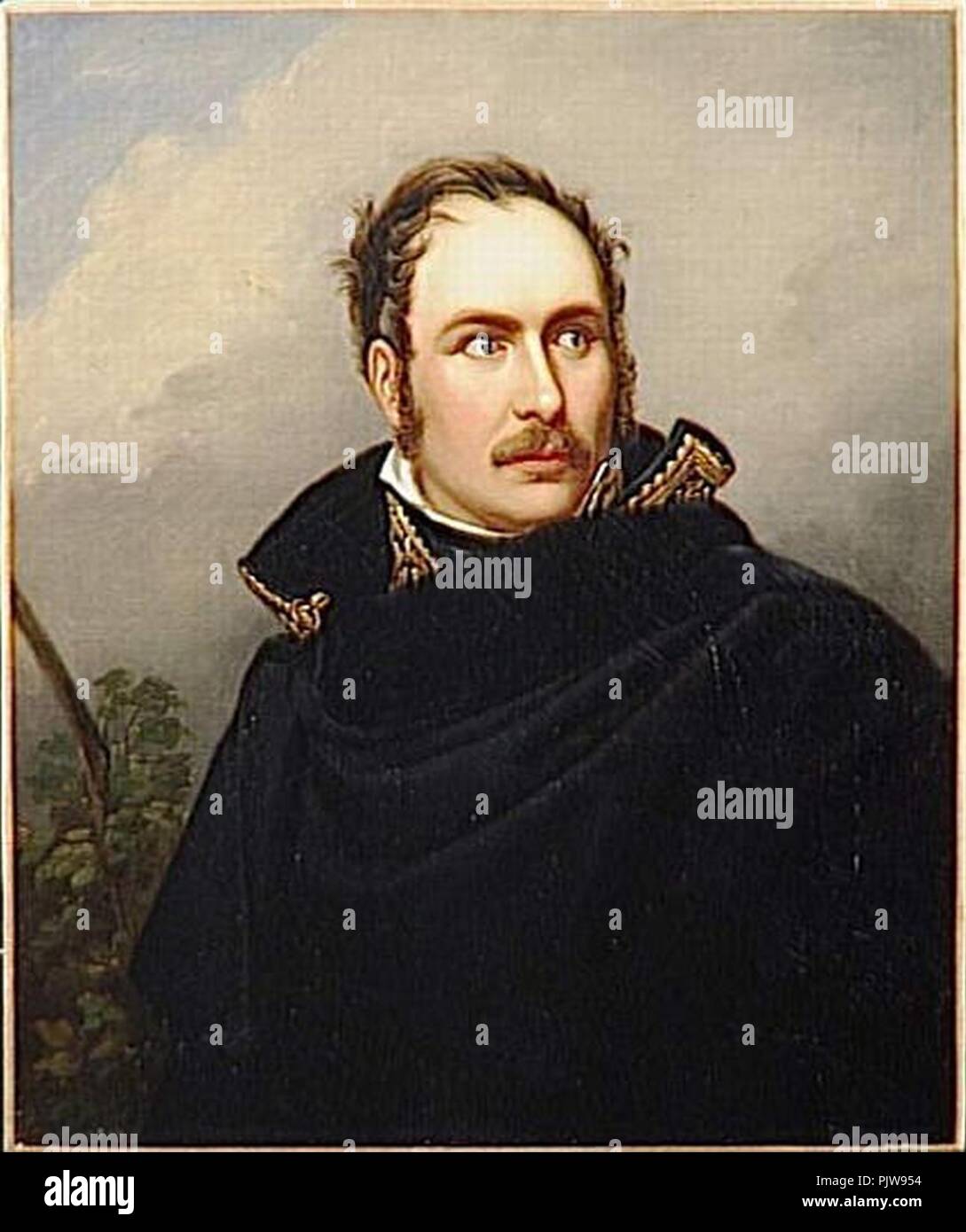 Butz d'après Joseph Karl Stieler - Portrait d'Eugène de Beauharnais duc de Leuchtenberg. Stockfoto