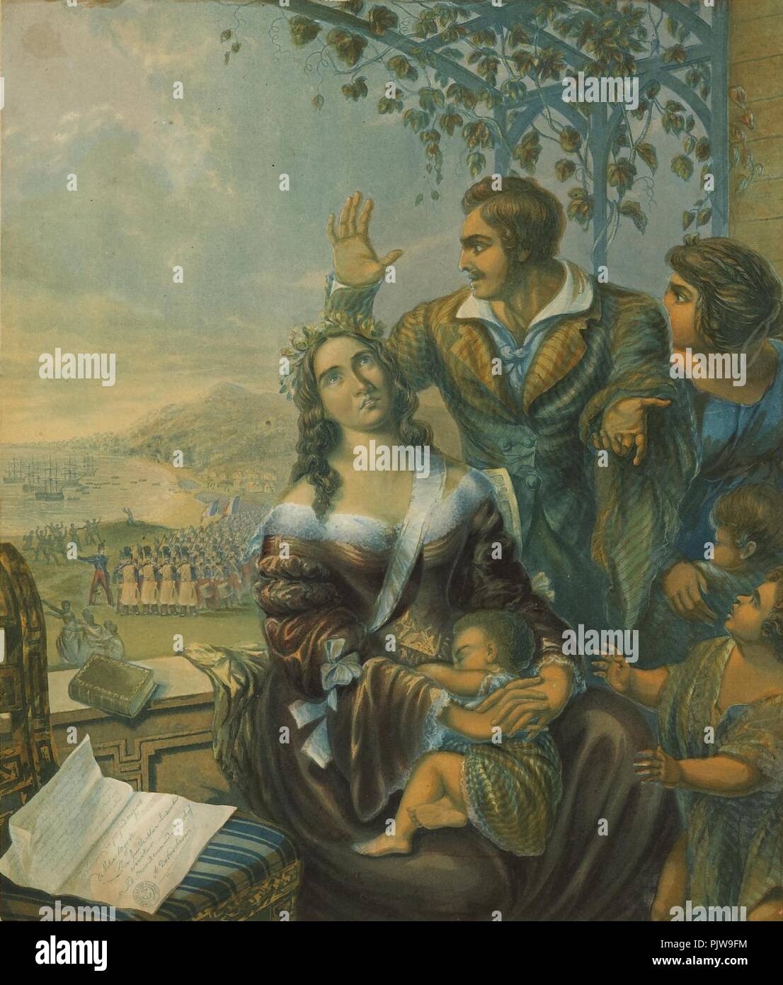 Pomare, Königin von Tahiti, die verfolgten Christen, von George Baxter, 1845 (rahmenlos). Stockfoto