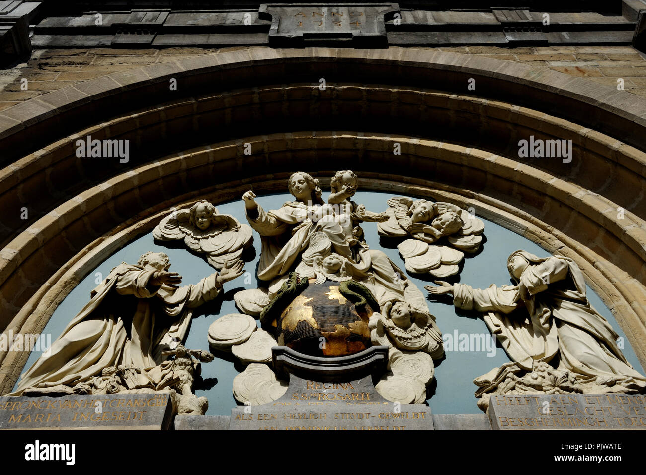 Die St. Paulus Kirche auf der Veemarkt in Antwerpen (Belgien, 24/07/2008) Stockfoto