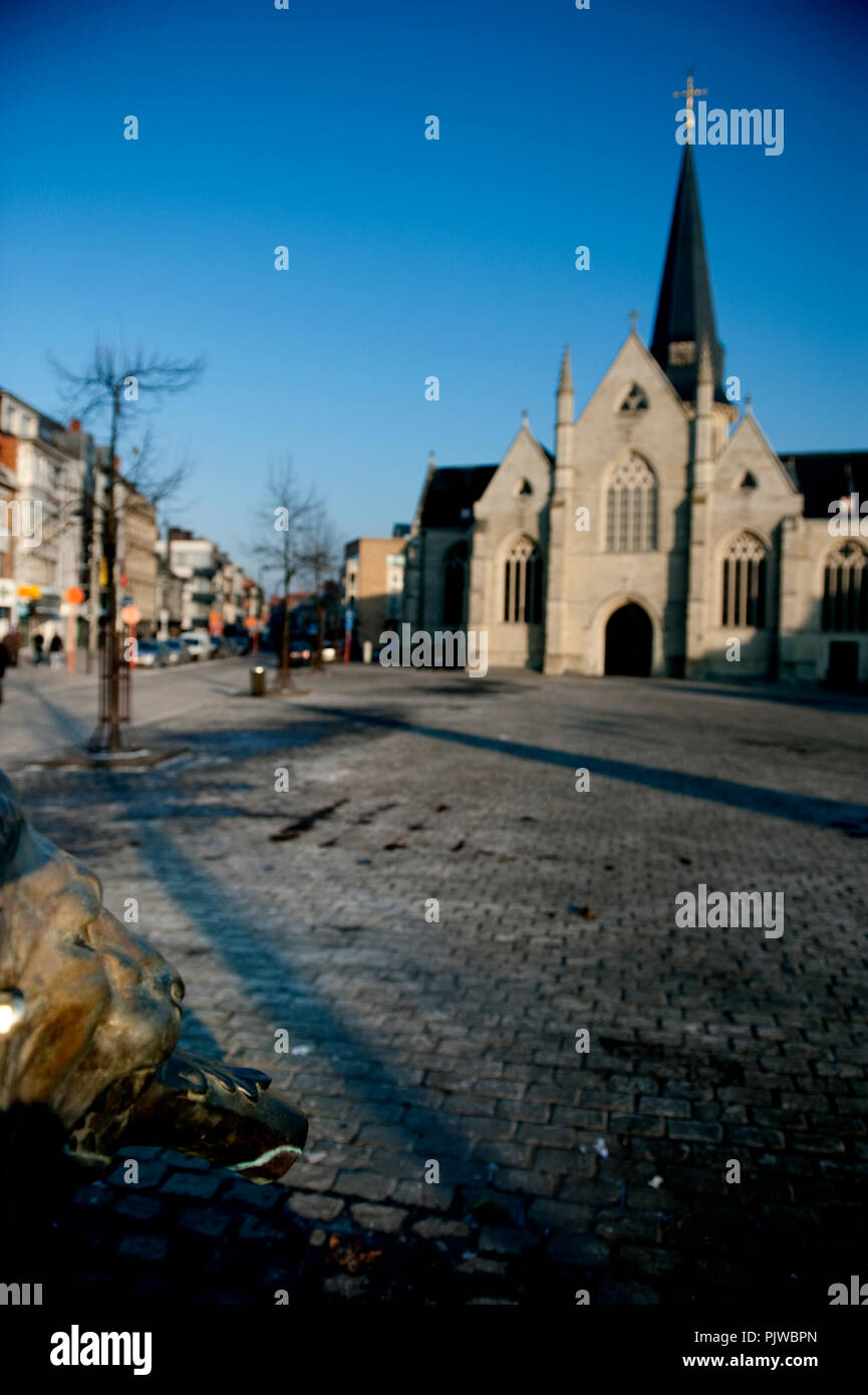 Die St. Martin Kirche in Beveren-Waas (Belgien, 10/01/2009) Stockfoto