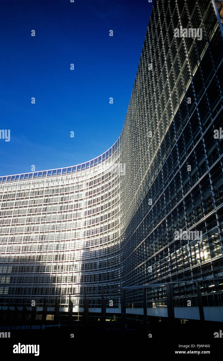 Das Berlaymont-gebäude der Europäischen Kommission in Brüssel (Belgien, 15/12/2006) Stockfoto