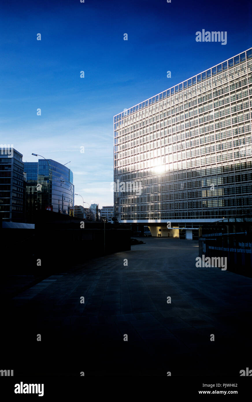Das Berlaymont-gebäude der Europäischen Kommission in Brüssel (Belgien, 15/12/2006) Stockfoto