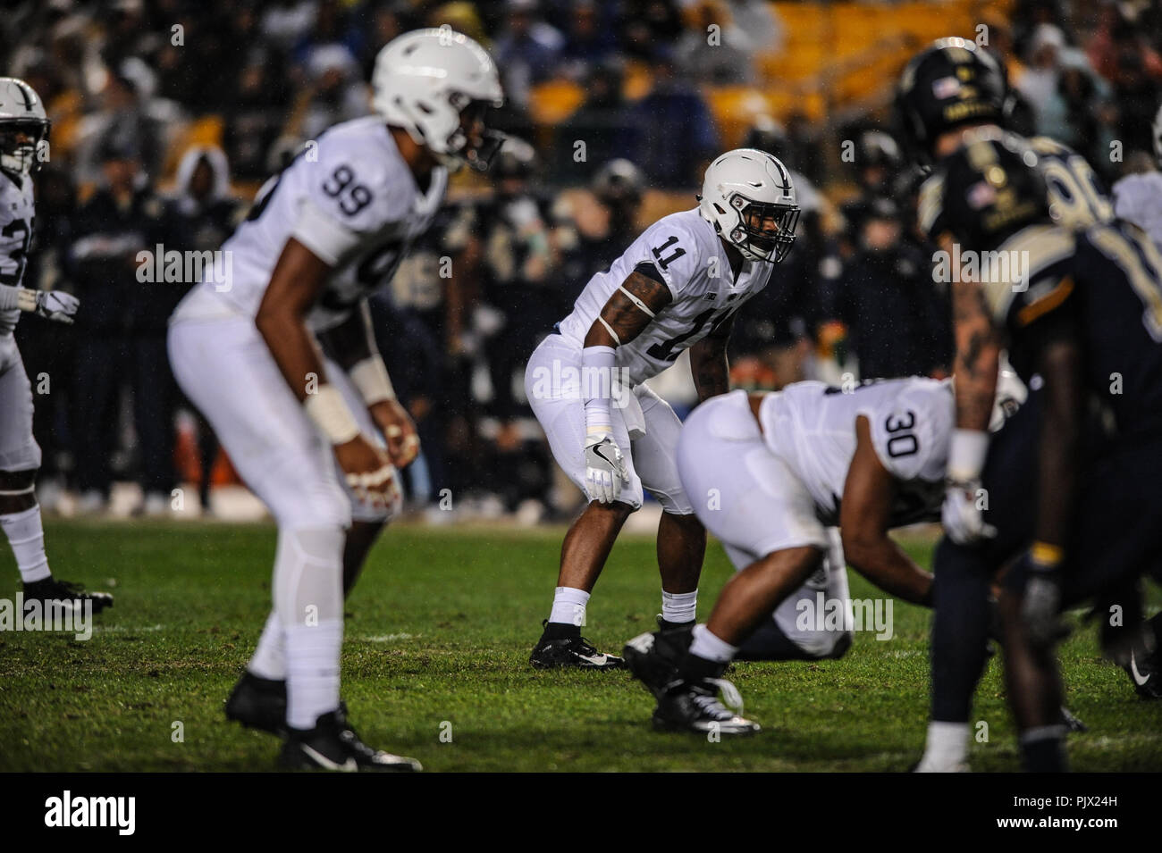 September 8th, 2018: die Nittany Lions #11 Micha Parsons während der Pitt Panthers vs Penn State Game am Heinz Feld in Pittsburgh, PA. Jason Pohuski/CSM Stockfoto