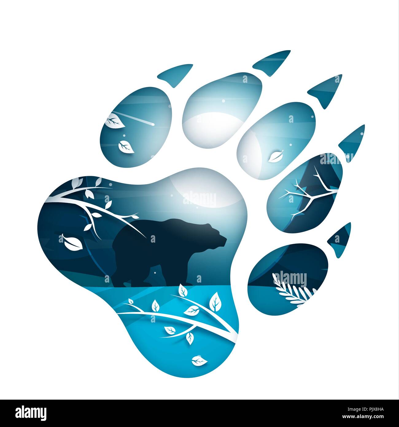 Papier tragen Illustration - origami Art. Stock Vektor