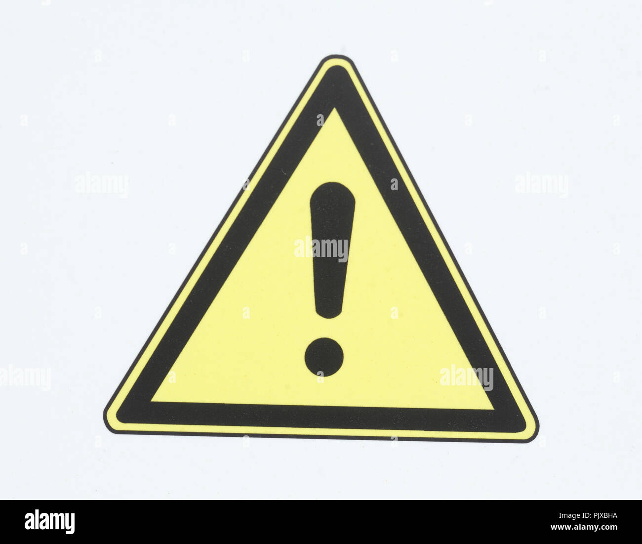 Schild Achten Sie auf Warnsignale achten Stockfoto