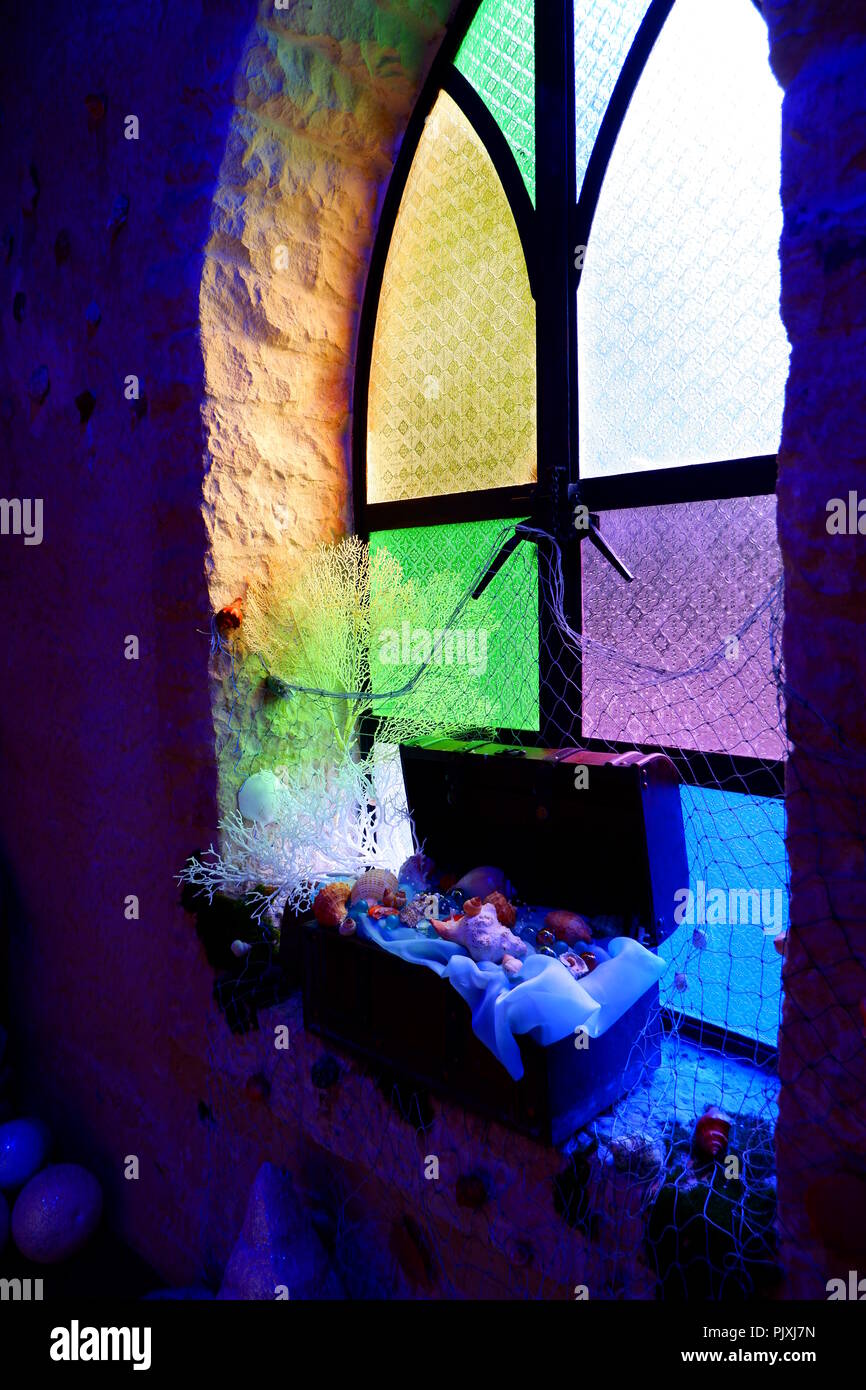 Bunte Fenster Stockfoto