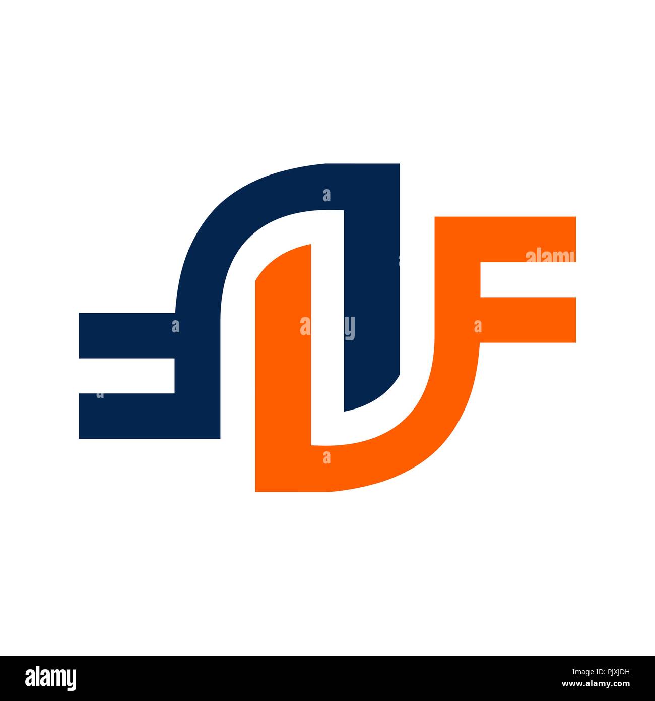 Kreatives Design abstrakte Buchstaben f logo Brief. Lettermark logo vektor design Stock Vektor