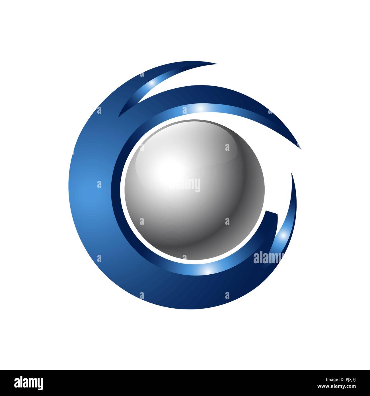 Kreative abstrakten 3D-Orbit Sphäre vektor Logo Design Template element Stock Vektor