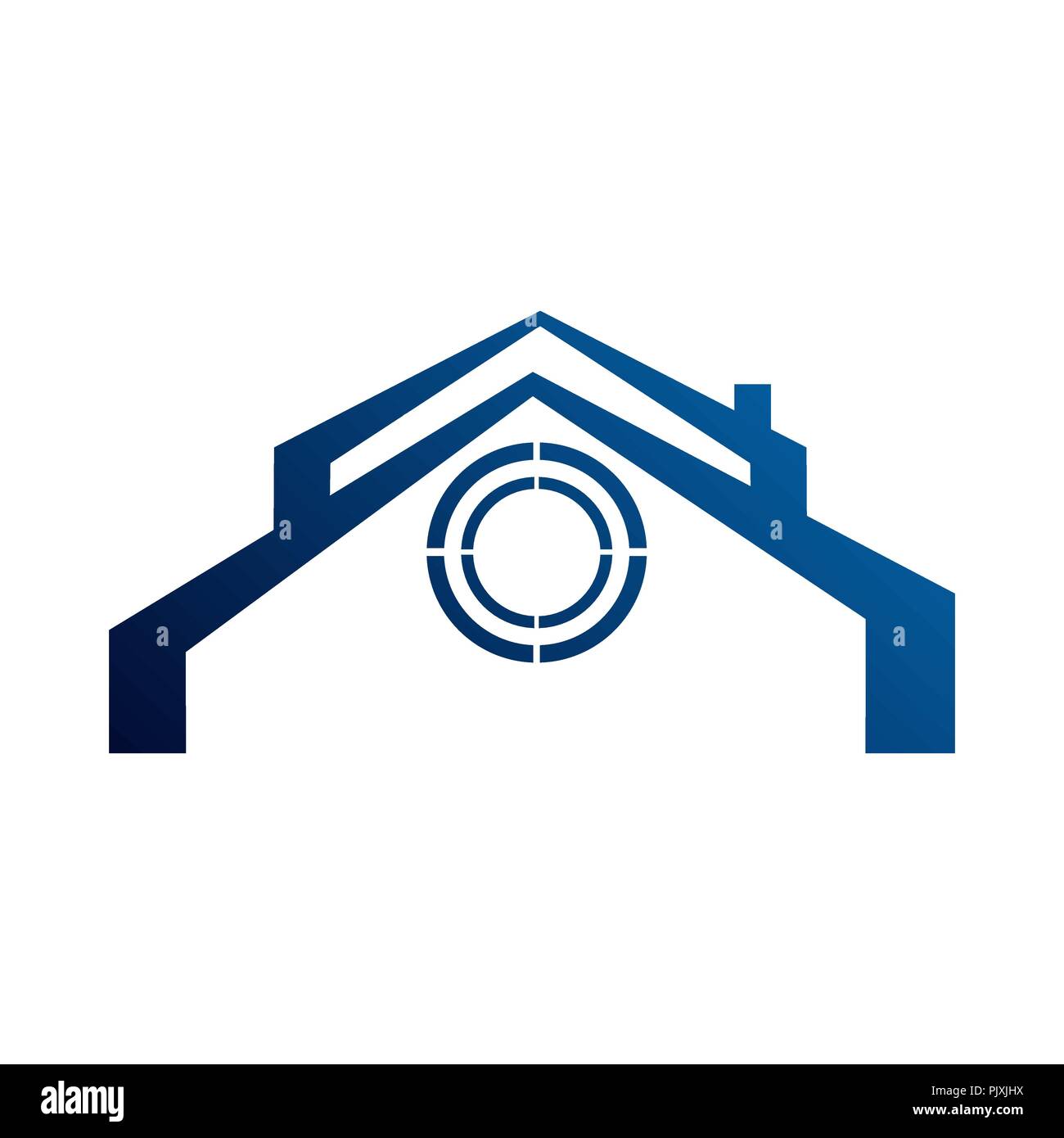 Immo Logo Design vector Konzept und Idee. Immobilien Vektor logo Vorlage. Haus abstrakte Symbol. Home Bau Architektur Symbol Stock Vektor