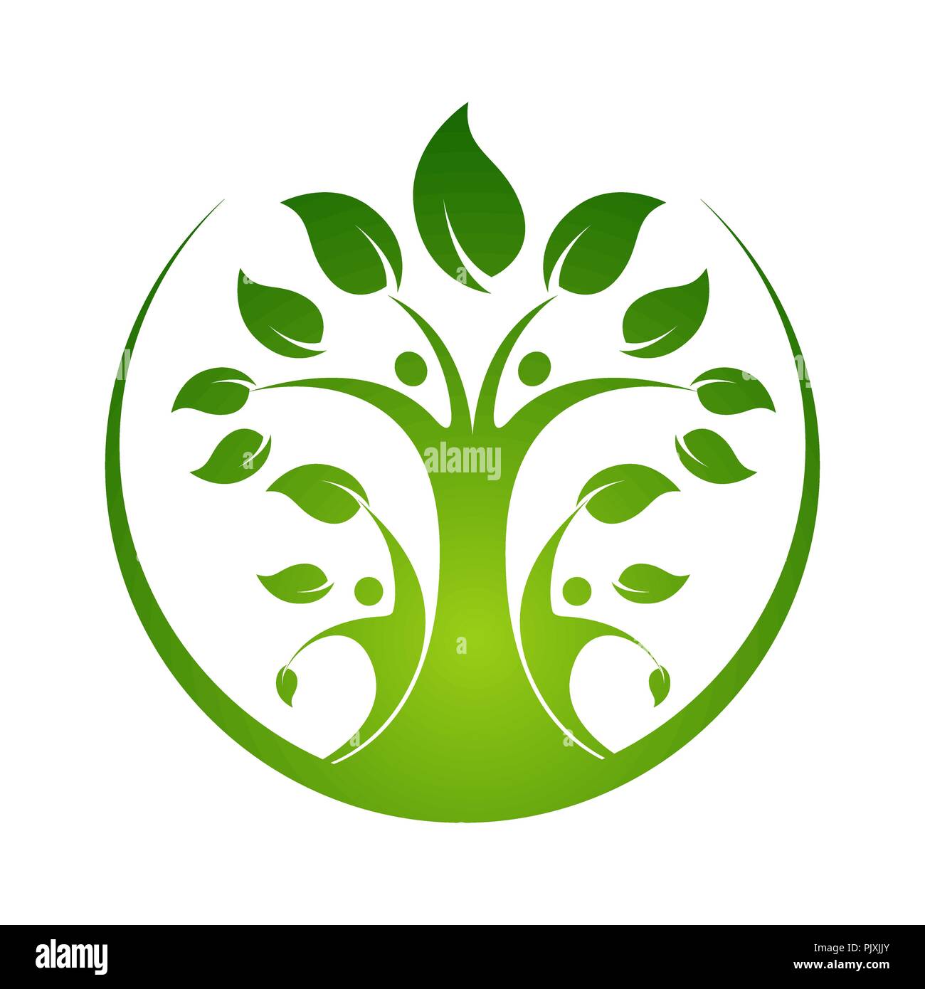Family Tree Symbol logo Design template Abbildung Stock Vektor