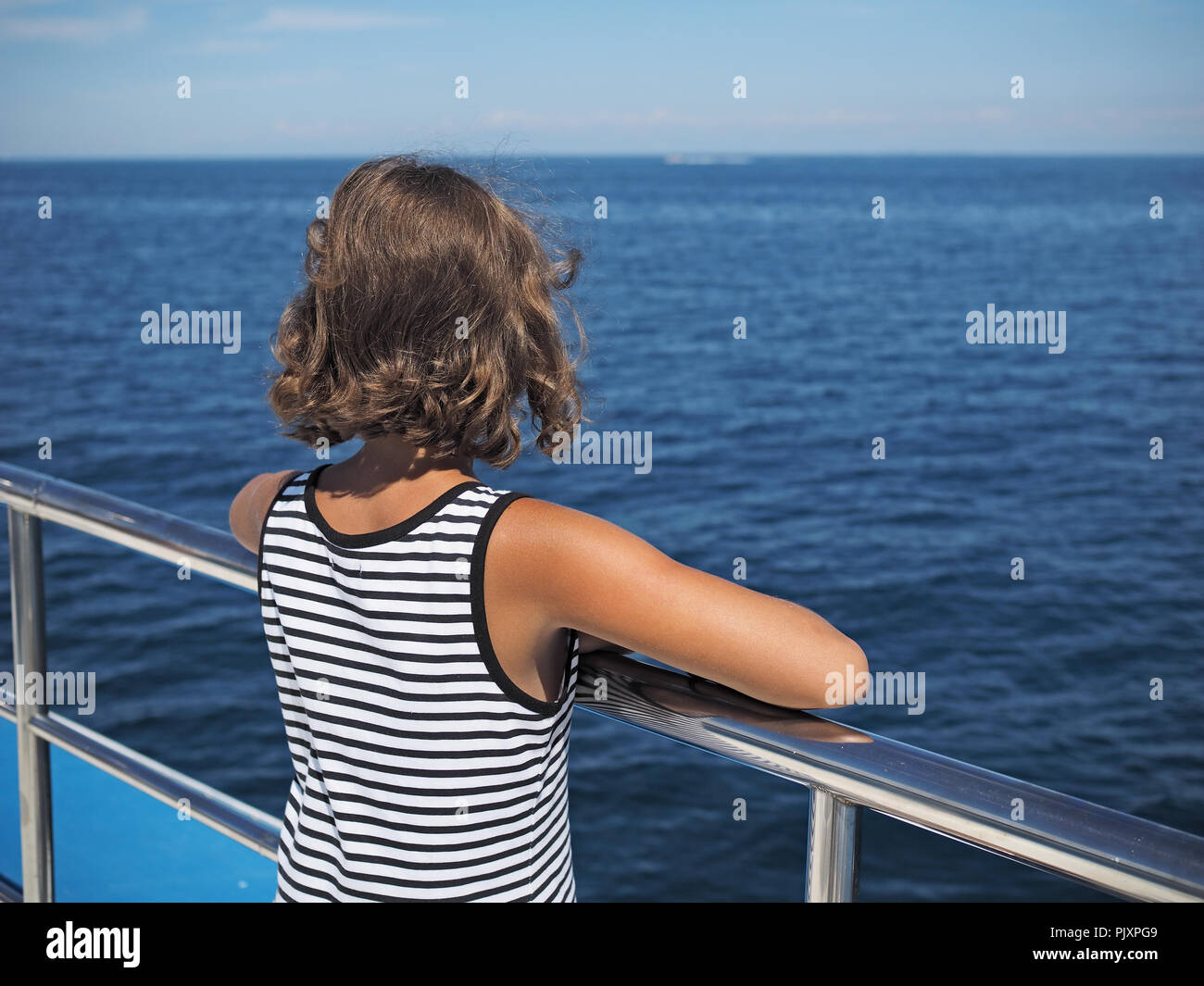 Fahrt mit dem Schiff durch die Adria Stockfoto