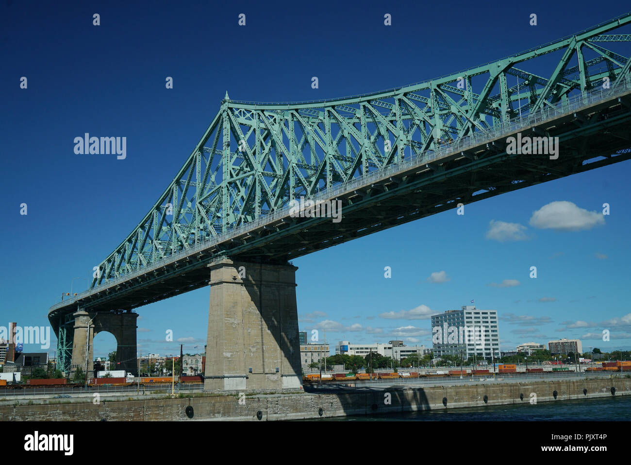 Montreal, Kanada, 8. September, 2018. Jacques-Cartier Bridge gesehen von unten. Credit: Mario Beauregard/Alamy leben Nachrichten Stockfoto