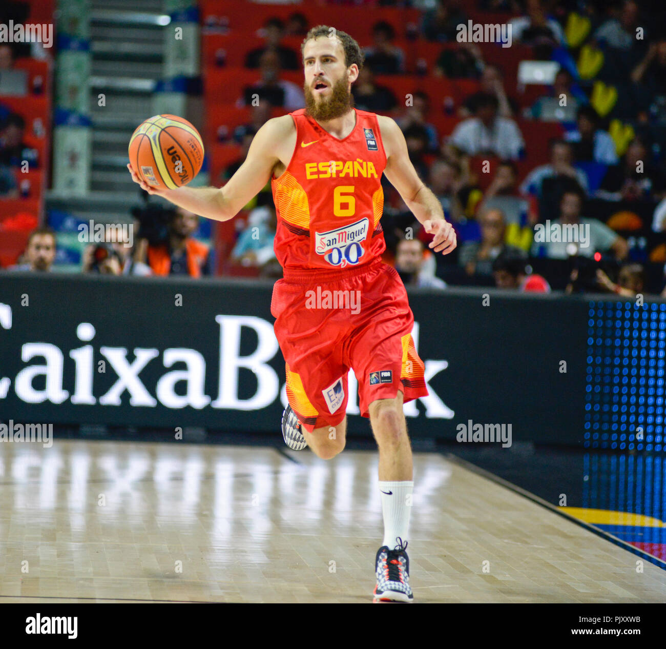 Sergio "Chacho" Rodriguez. Spanien Basketball Nationalmannschaft. Wm 2014 Stockfoto