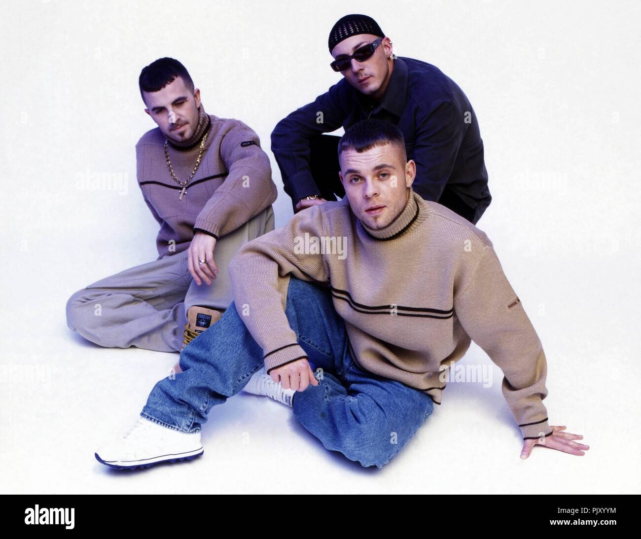 "East 17", britische Boyband, Deutschland 1995. Britischer Junge Band "East 17", Deutschland 1995. | Verwendung weltweit Stockfoto