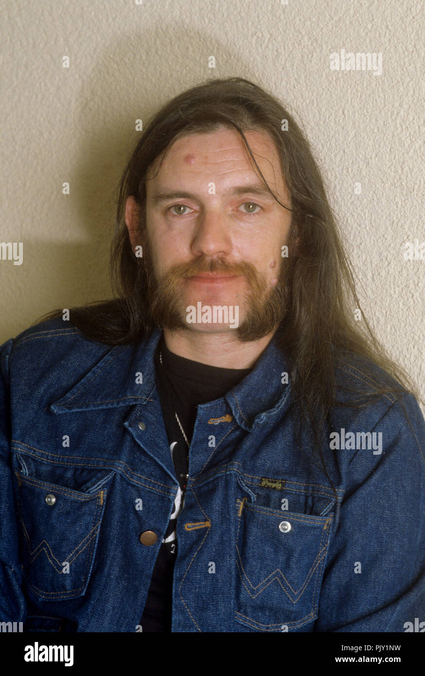 Lemmy Kilmister (Motörhead) am 23.07.1986 in München. | Verwendung weltweit Stockfoto