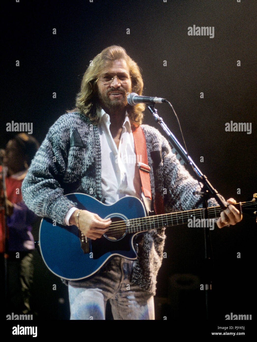 Barry Gibb (Bee Gees) am 24.05.1991 in Kiel. | Verwendung weltweit Stockfoto