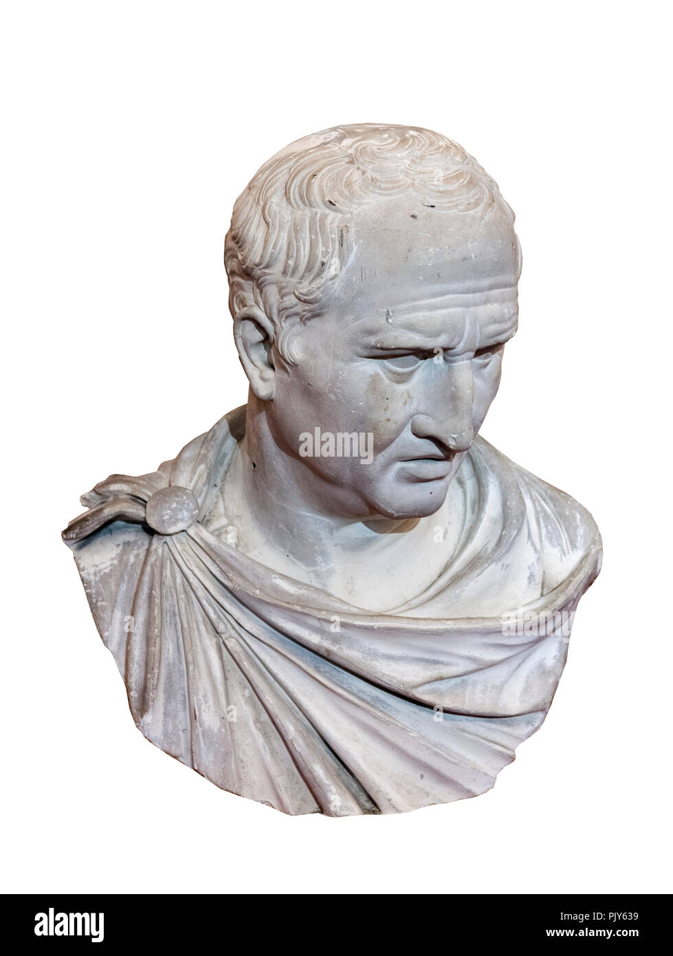 Cicero (106 v. Chr. - 43 v. Chr.). 19. jahrhundert Kopie einer 1. Jahrhundert v. Chr. Büste von Marcus Tullius Cicero. Stockfoto