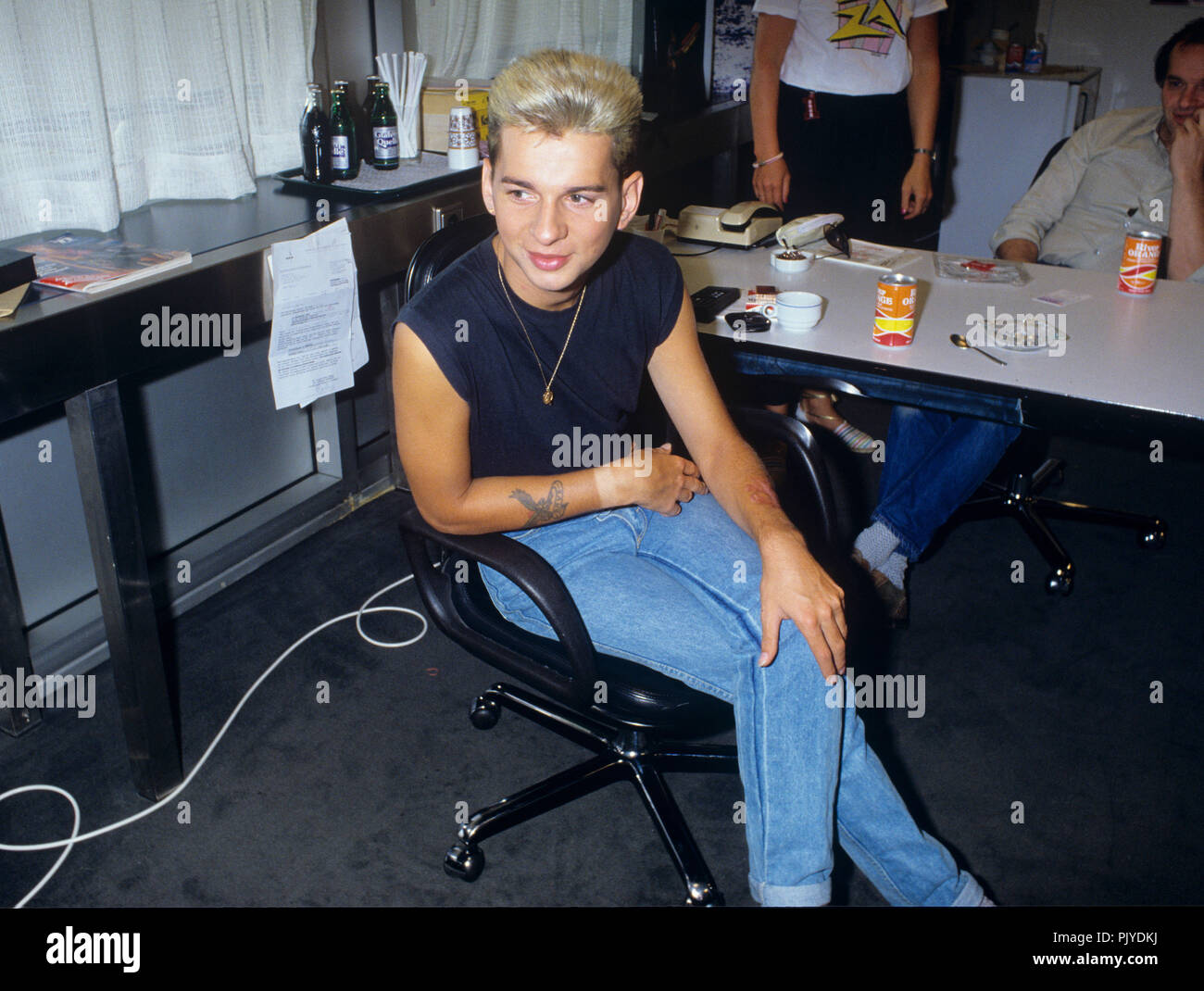 Depeche Mode (Dave Gahan) am 01.04.1983 in MÃ nchen, München. | weltweite Nutzung Stockfoto