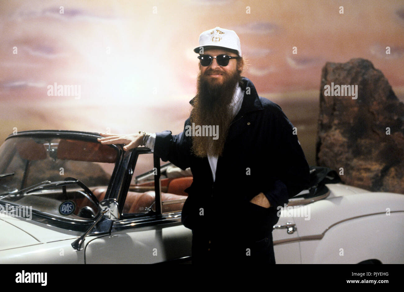 Billy Gibbons (ZZ Top) am 25.09.1986 in Augsburg. | Verwendung weltweit Stockfoto