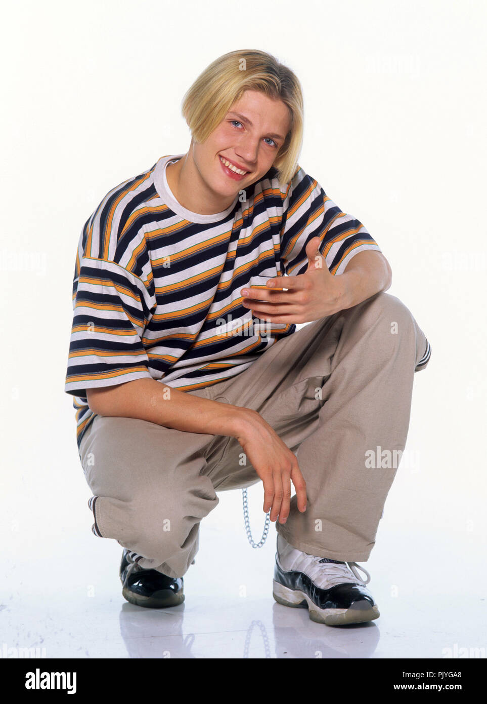 Nick Carter (Backstreet Boys) am 17.02.1996 in Karlsruhe/Carlsruhe. | Verwendung weltweit Stockfoto