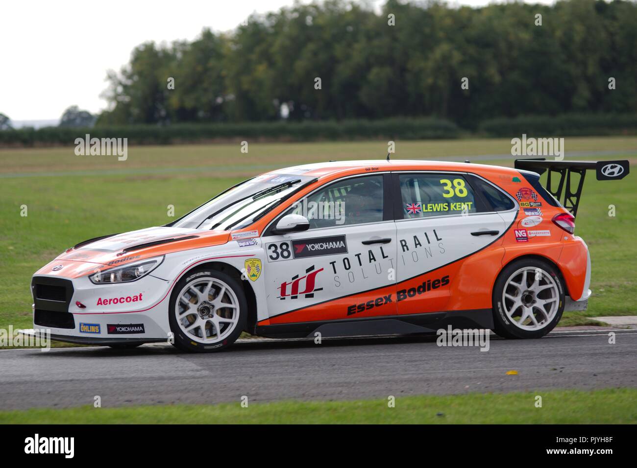 Dalton auf T-Stücke, UK. 9. September 2018. Lewis Kent fahren einen Hyundai i30N für Essex und Kent Motorsport in Runde 12 der TCR UK Touring Car Championship im Croft. Credit: Colin Edwards/Alamy Leben Nachrichten. Stockfoto