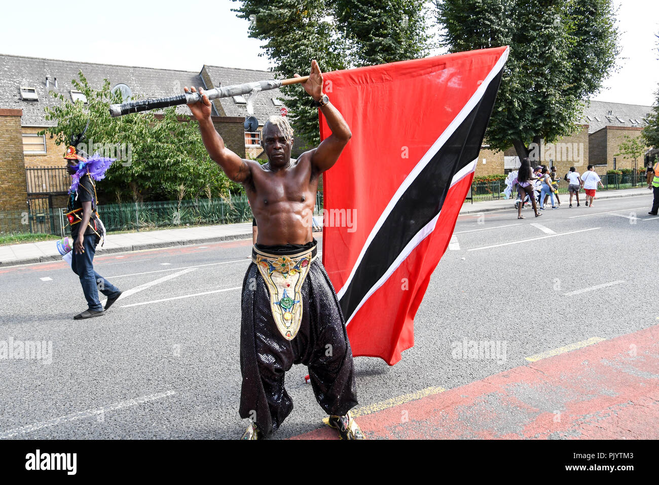 London, Großbritannien. 9. September 2018. Hunderte von beobachten die Prozession der jährlichen Hackney Karnevalsumzug 2018 Am 9. September 2018, London, UK Bild Capital/Alamy leben Nachrichten Stockfoto