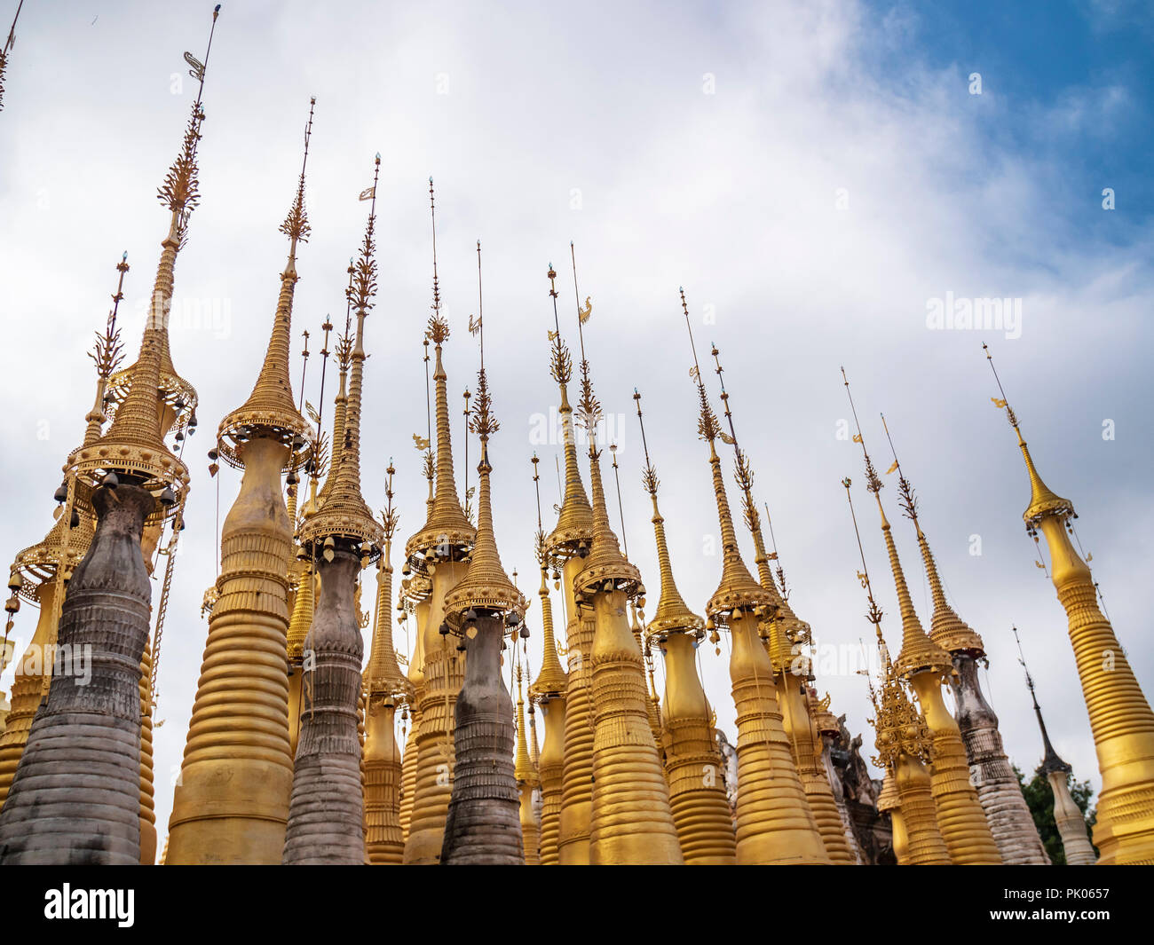 Shwe Inn Dain Pagode, Inle Lake, Myanmar Stockfoto