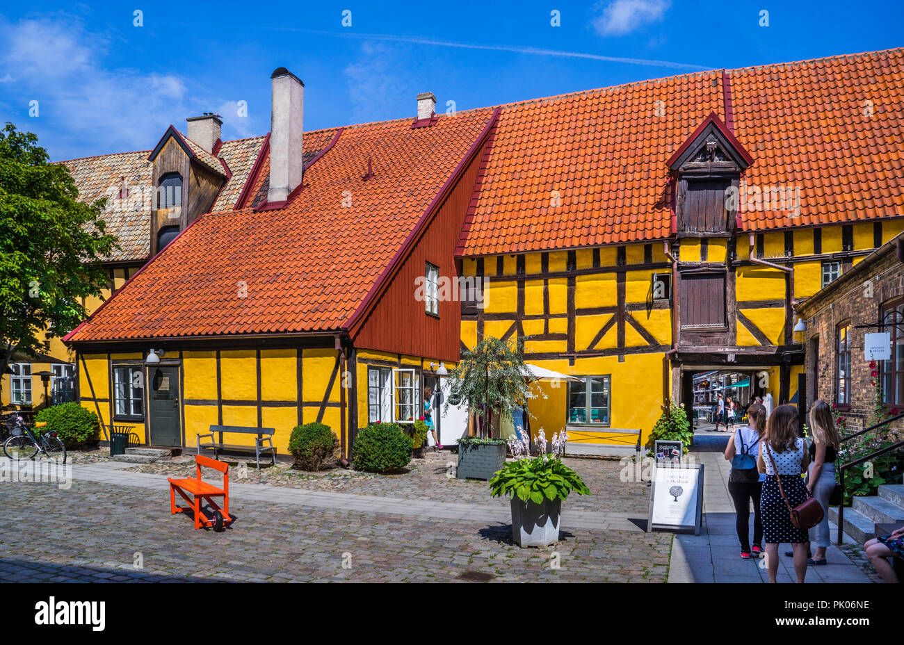 Hedmanska Bauernhof, historisches Bauernhaus in der historischen Altstadt von Malmö, Scania, Schweden Stockfoto