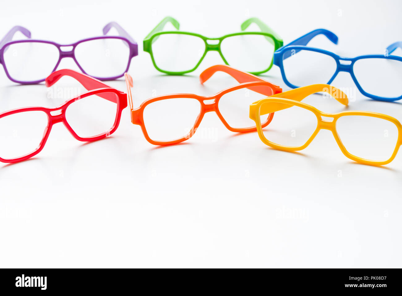 Multicolor Brille frames Stockfoto