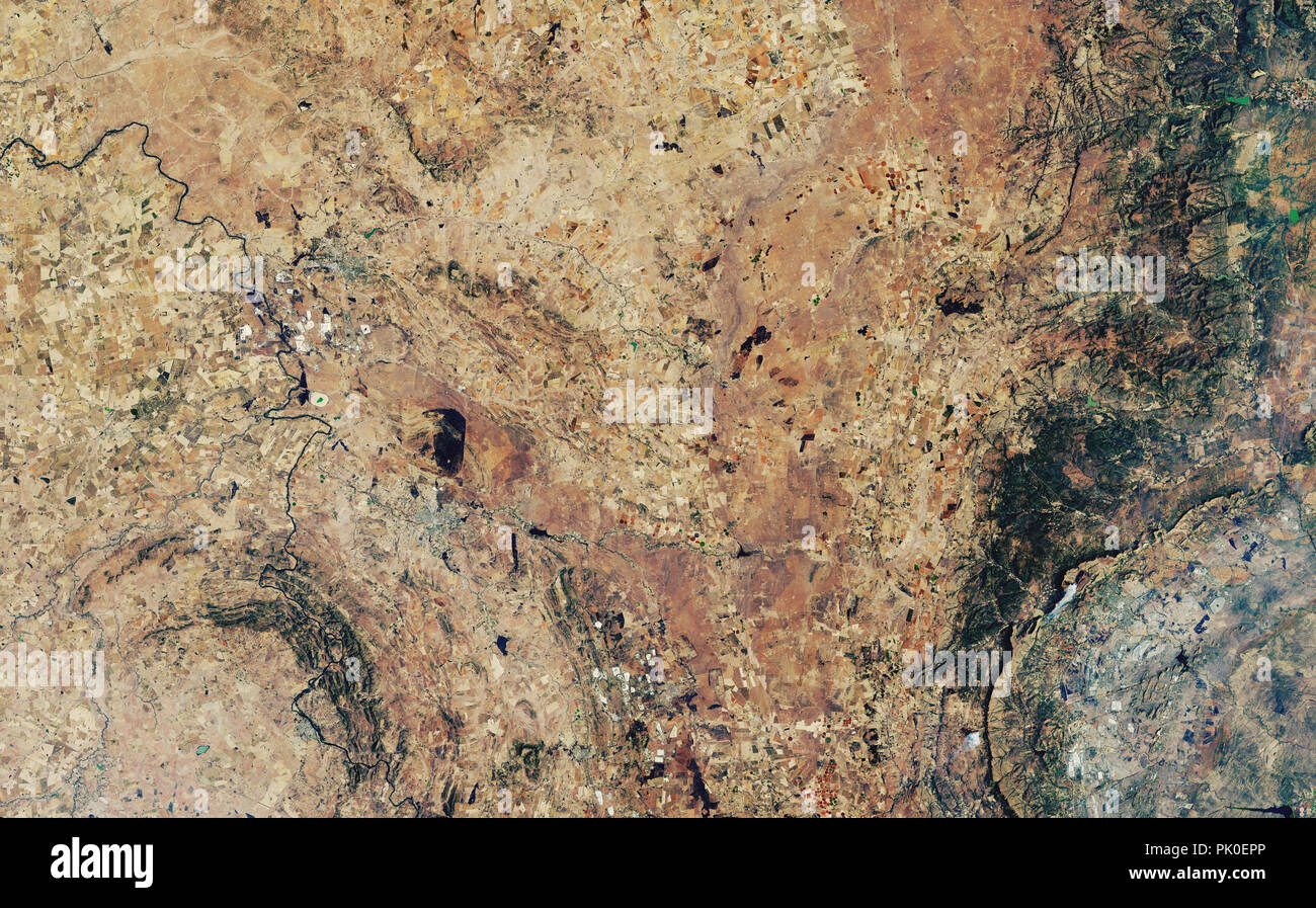 Die Überreste der Vredefort Krater in der Nähe von Johannesburg, Südafrika Stockfoto