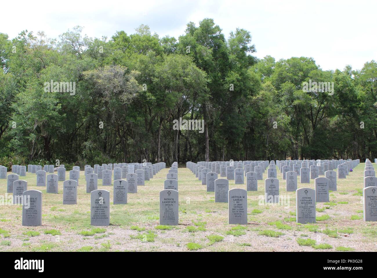 Florida National Cemetery in der Nähe der Stadt Bushnell in Sumter County, Florida, USA Stockfoto