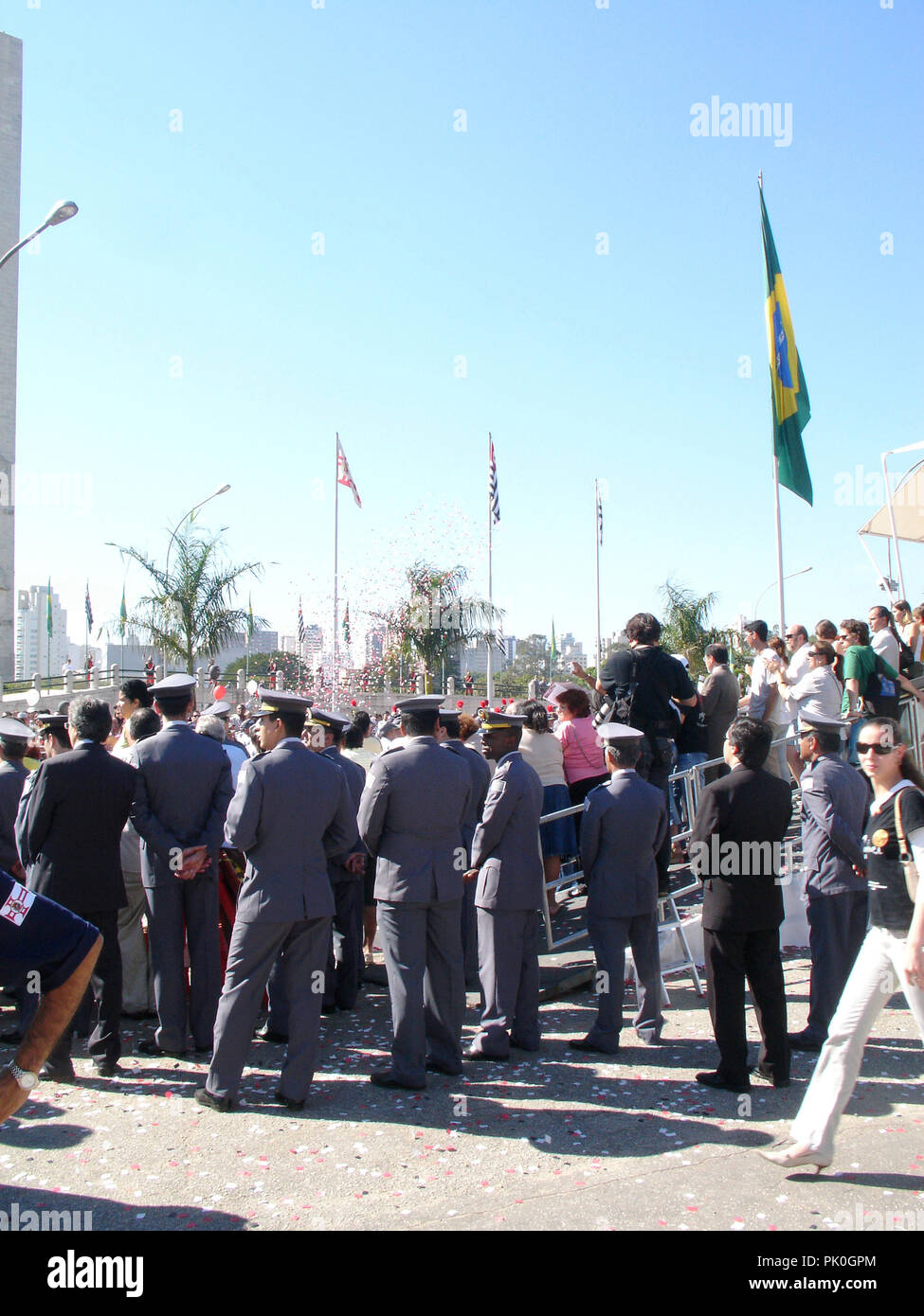 9 de Julho Parade, Revolution Constitucionalista, Ibirapuera Park, São Paulo, Brasilien Stockfoto