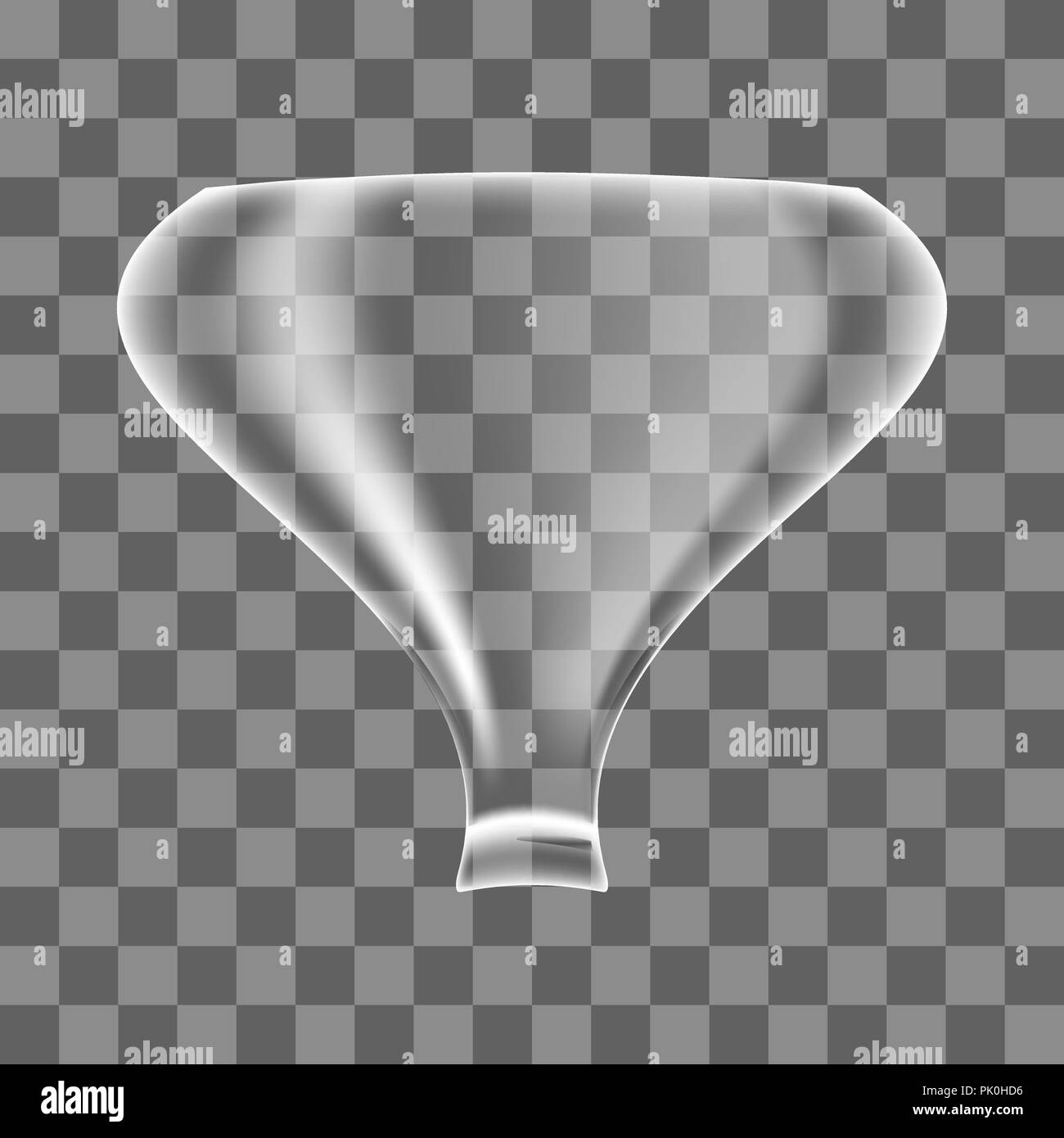 Transparentes Glas Vase Stock Vektor