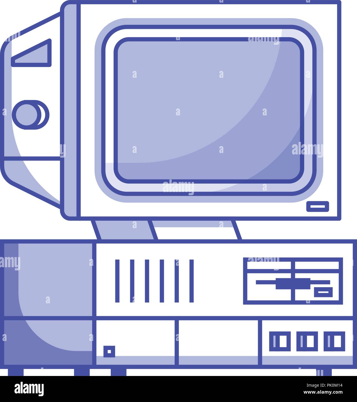 Retro Computer von 90 s Stock Vektor Retro Computer von 90 s Stock Vektor