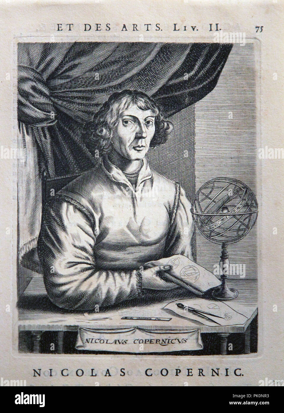 Nicolaus Copernicus. 1473-1543. Mathematiker und Astronom. Er ist ein Modell des Universums, das die Sonne im Zentrum der Erde gesetzt formuliert Stockfoto