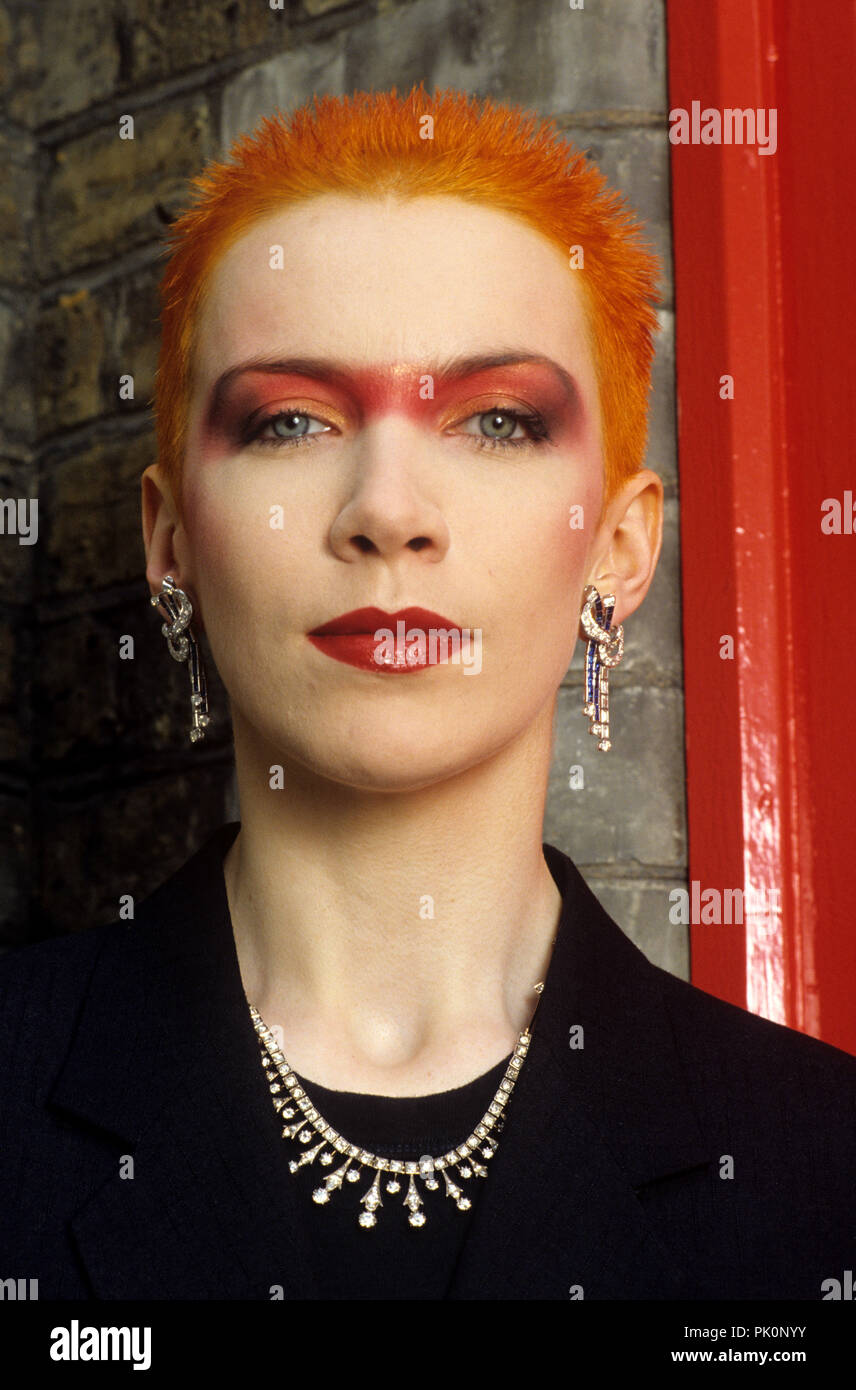 Annie Lennox (Eurythmics) am 03.06.1983 in London. | Verwendung weltweit Stockfoto