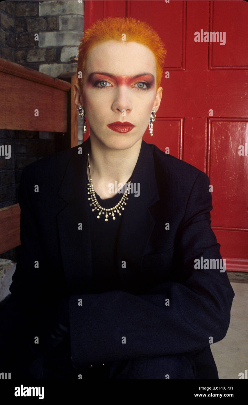 Annie Lennox (Eurythmics) am 03.06.1983 in London. | Verwendung weltweit Stockfoto