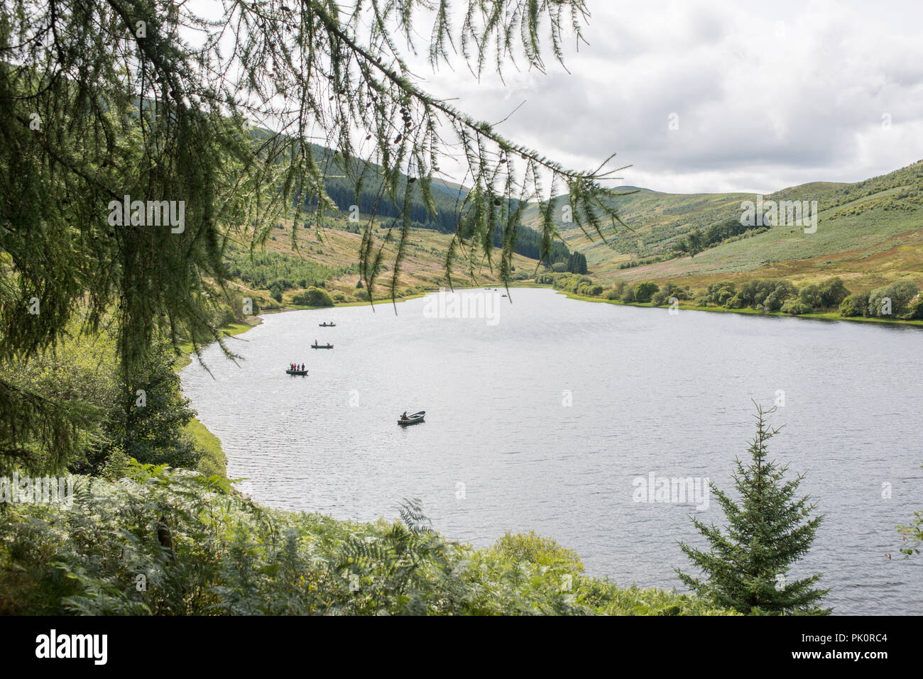 Glen Sherup Reservoir, Perth und Kinross, Schottland. Auf dem Pfad von der Woodland Trust Parkplatz vor dem Glen Sherup Woodland Trust Website Stockfoto