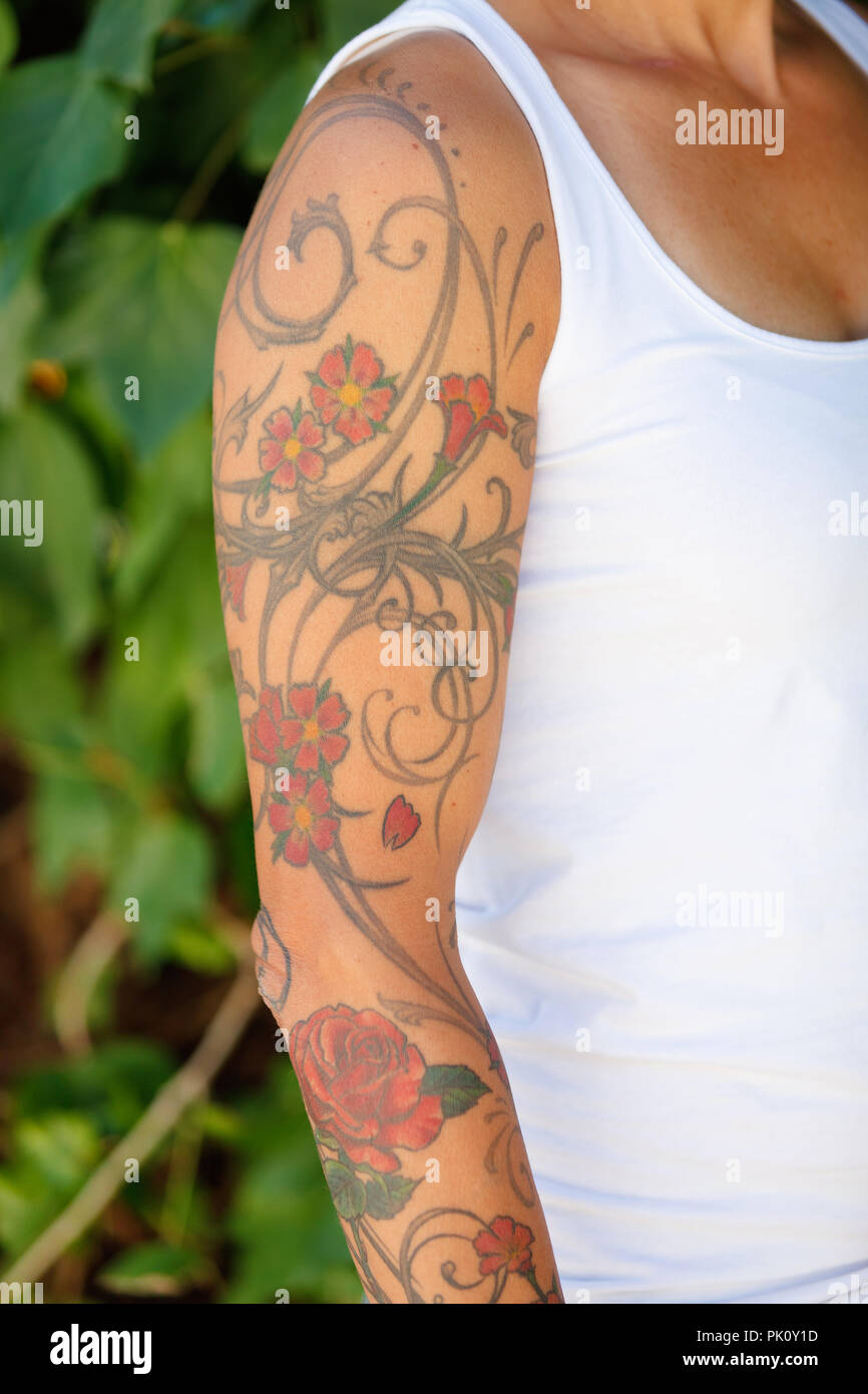 Unterarm blumen tattoo frau Tattoo Arm