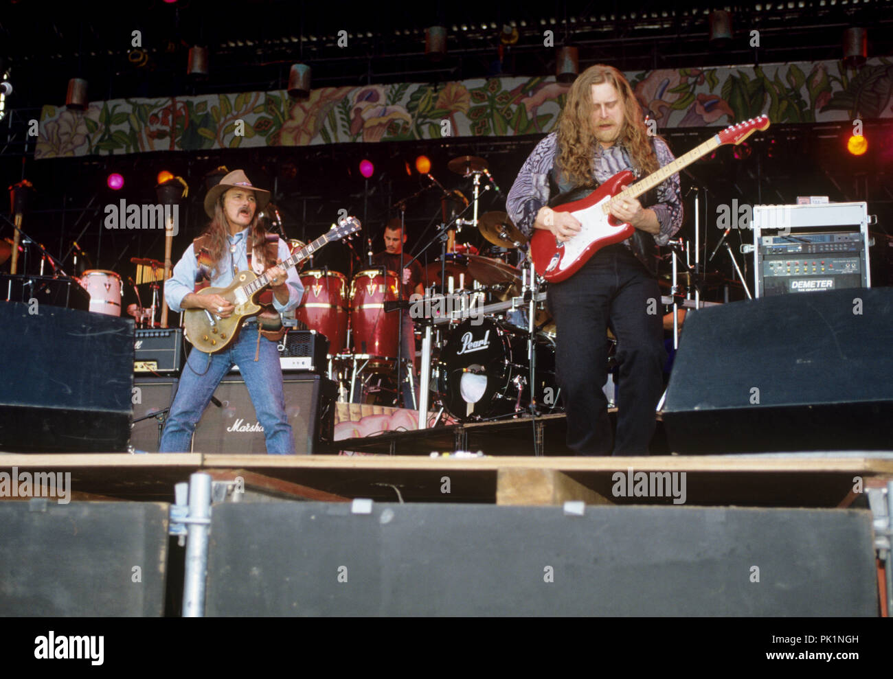 Die Allman Brothers Band am 29.06.1991 in Dinkelsbühl. | Verwendung weltweit Stockfoto