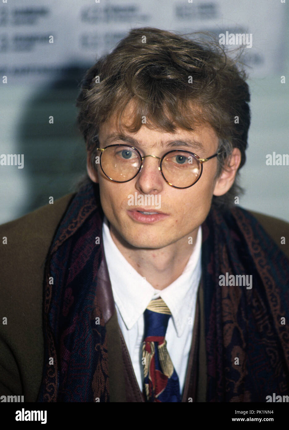 A-ha (Pal Waaktaar-Savoy) am 01.03.1991 in Hamburg. | Verwendung weltweit Stockfoto