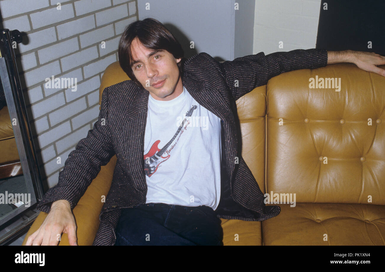 Jackson Browne am 15.03.1986 in Essen. | Verwendung weltweit Stockfoto