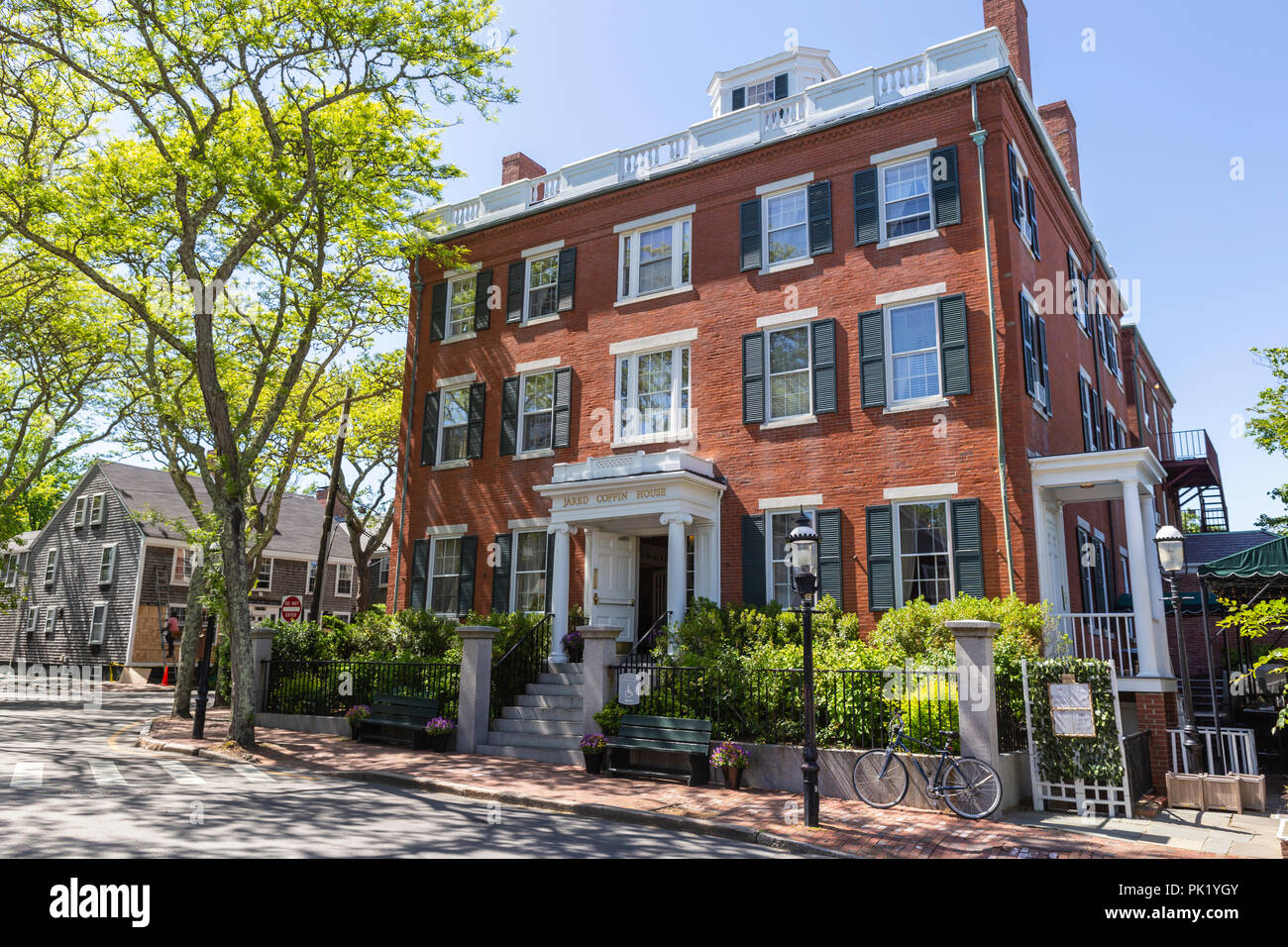 Die historische Jared Coffin House, ein Herrenhaus heute als Hotel, auf der Broad Street in Nantucket, Massachusetts verwendet. Stockfoto