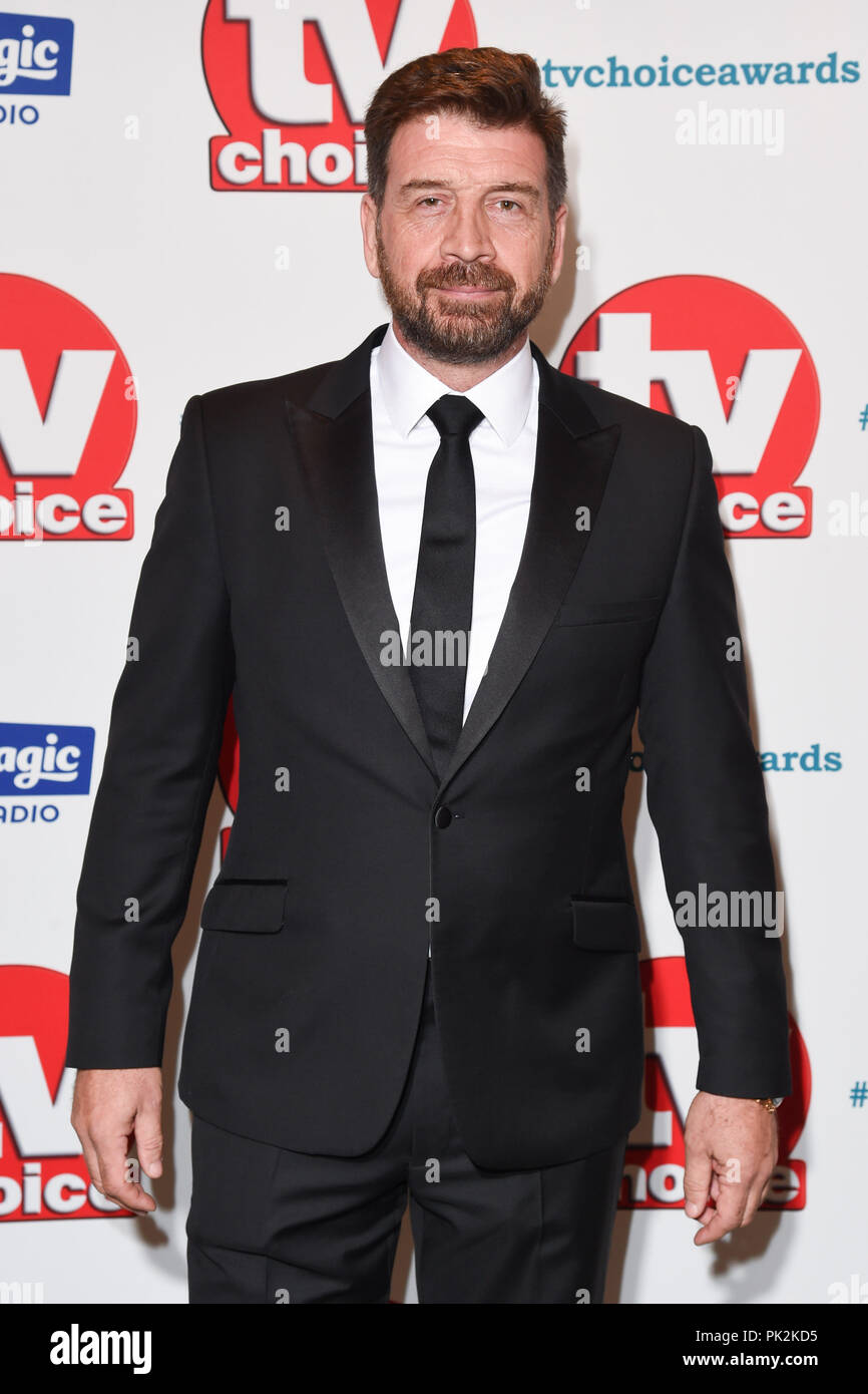 LONDON, GROSSBRITANNIEN. September 10, 2018: Nick Knowles am TV Choice Awards 2018 im Dorchester Hotel, London. Bild: Steve Vas/Featureflash Credit: Sarah Stewart/Alamy leben Nachrichten Stockfoto