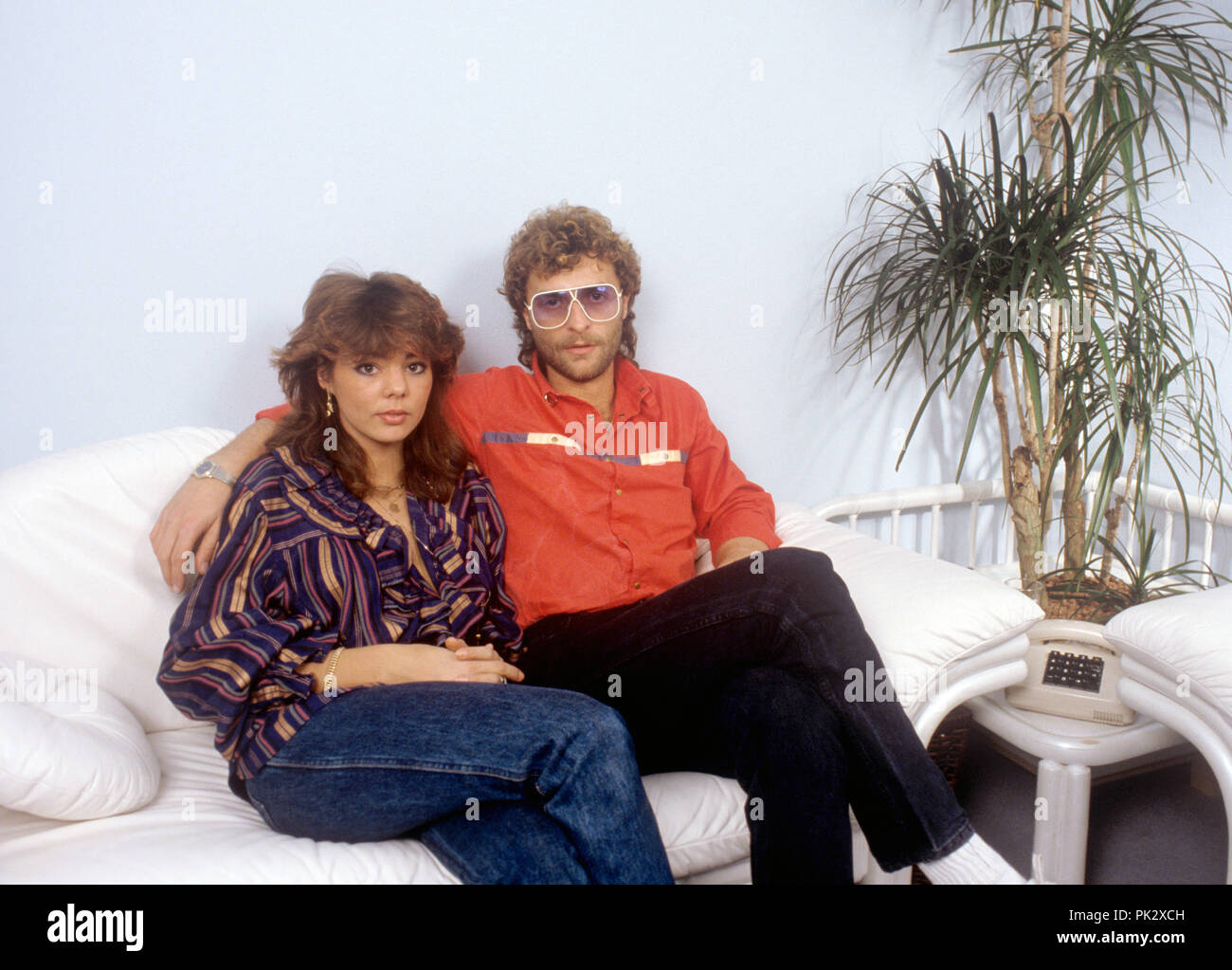 Sandra und Michael Cretu im Februar 1983 in München. | Verwendung weltweit Stockfoto