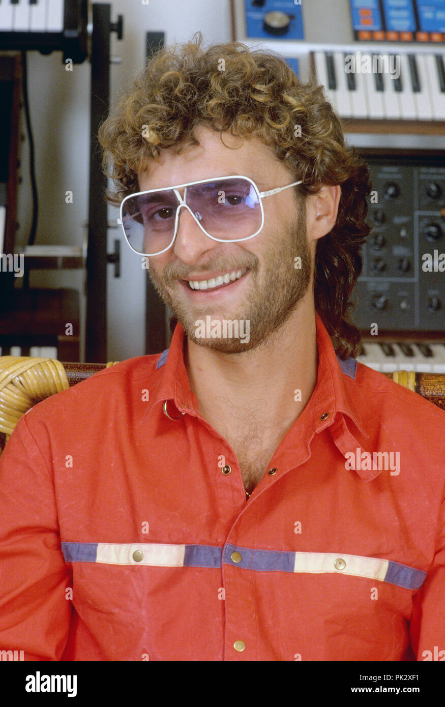 Michael Cretu im Februar 1983 in München. | Verwendung weltweit Stockfoto