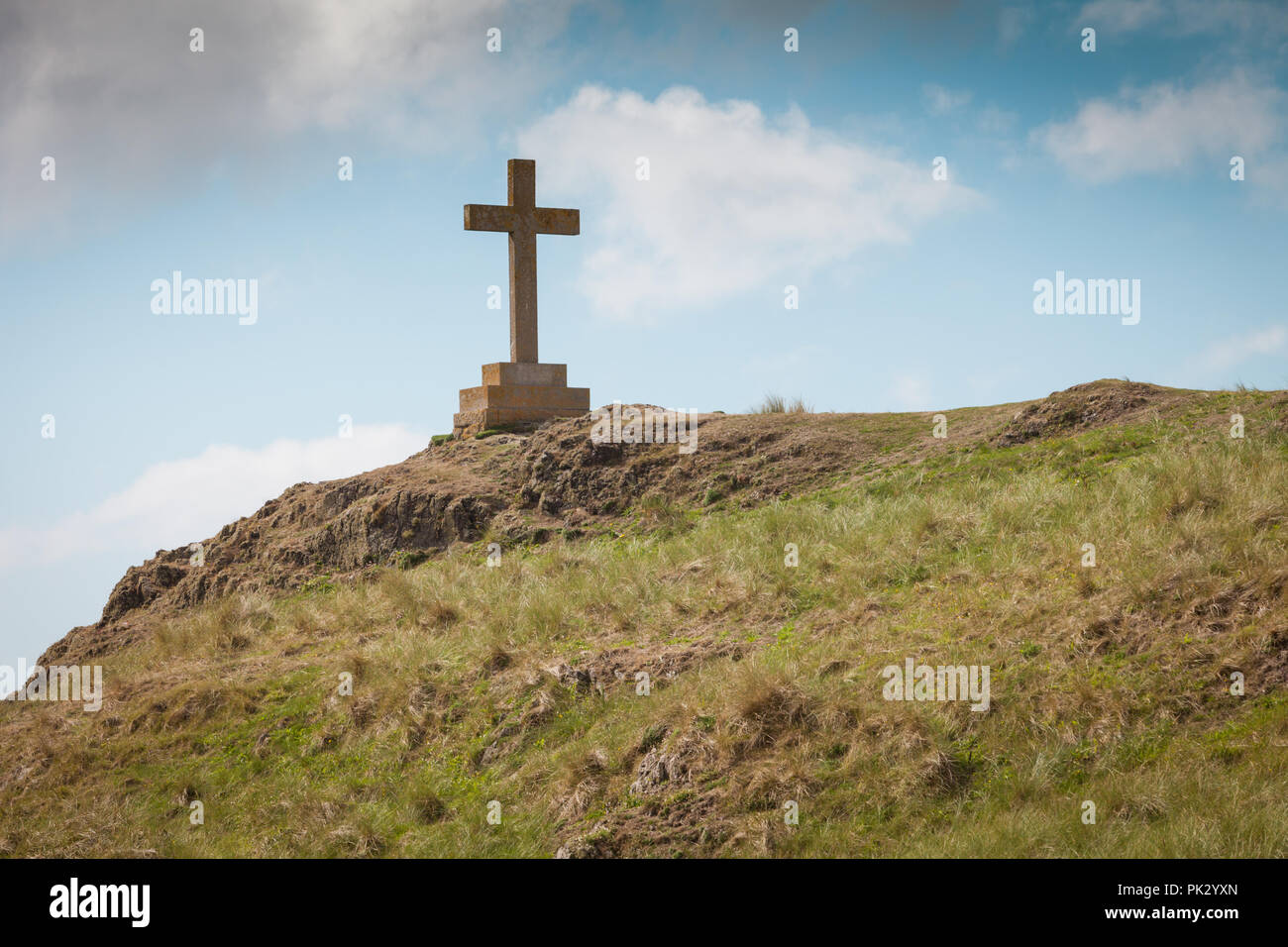 Einfaches Kreuz, Anglesey, Wales, Großbritannien Stockfoto