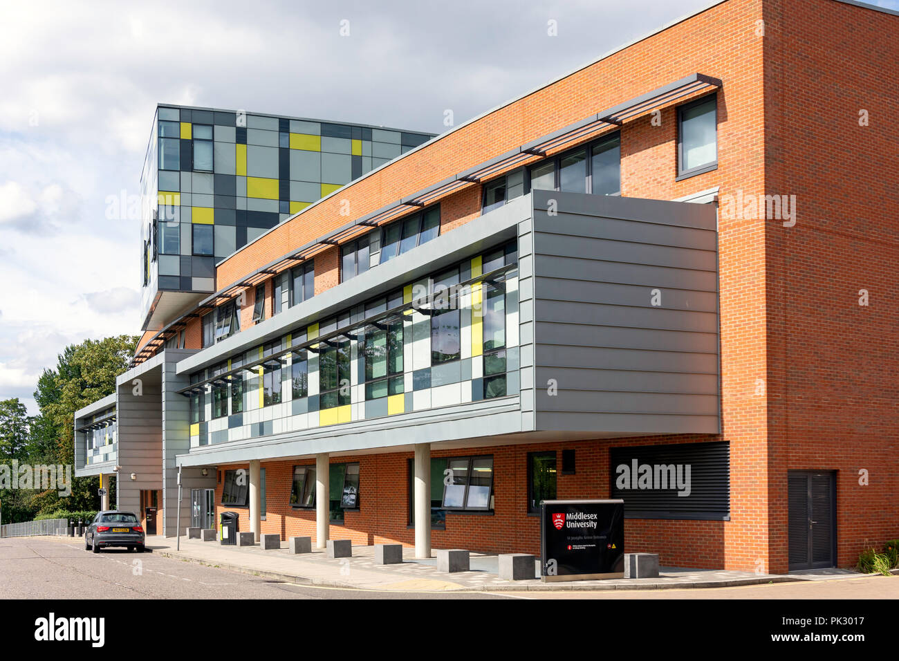 Handwerk Werkstatt Gebäude, Middlesex University London, St Josephs Grove, Hendon, London Borough von Barnett, Greater London, England, Vereinigtes Königreich Stockfoto